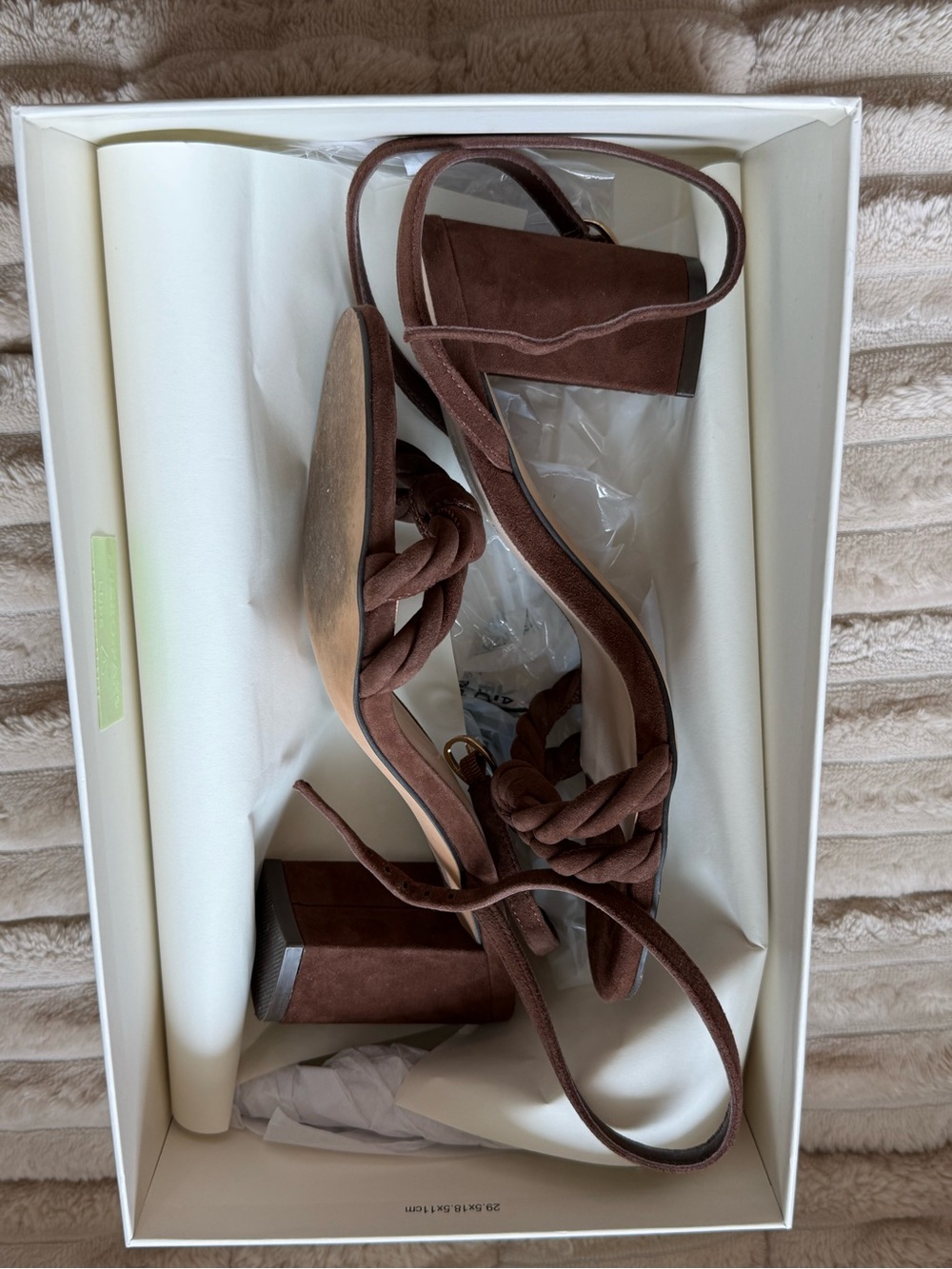 Tuckernuck with Studio McGee Brown Braided Strap block heeled Women's Sandals - Picture 4 of 5